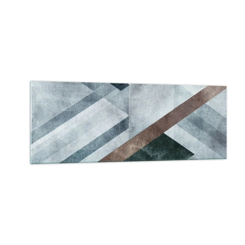 Glastavla - Bild på glas - Sofistikerad elegans i geometri - 140x50 cm