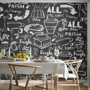 Fototapet på mått Standard Eco - All you need is… - Gastronomi, Väggmålning, Graffiti