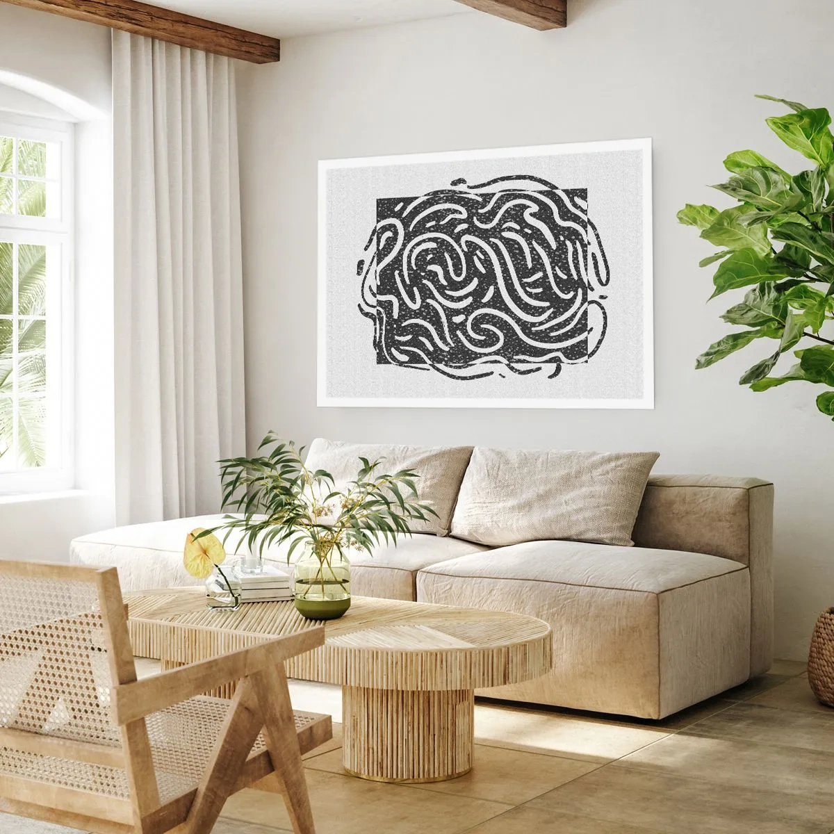 Affisch - Abstraktion: en dans av glädje - 50x40 cm