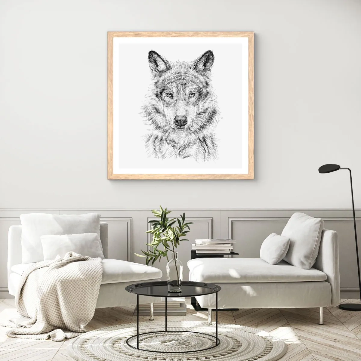 Affisch i ram av ljusek - En född ledare - 60x60 cm