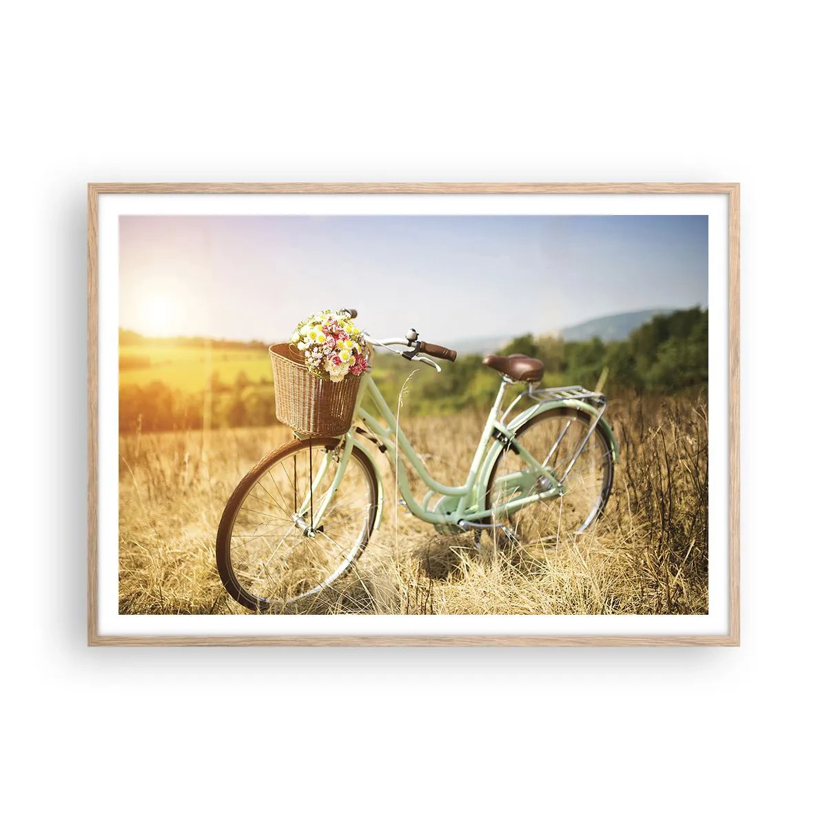 Affisch i ram av ljusek - Jag stannar här en stund - 100x70 cm