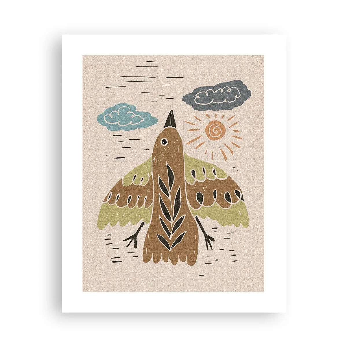 Affisch - Glädjefylld flygning - 40x50 cm