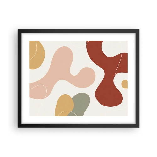 Affisch i svart ram - Ornamental zig-zack? - 50x40 cm