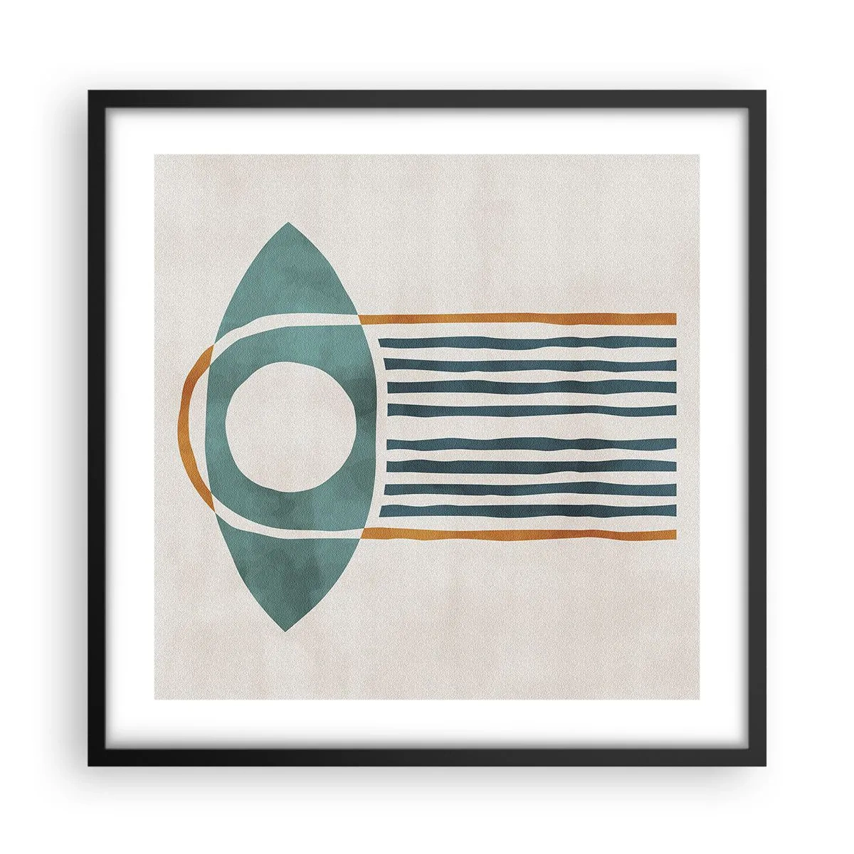 Affisch i svart ram - Tecken och ritualer - 50x50 cm