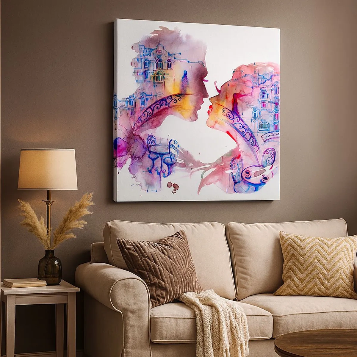 Canvastavla - Bild på duk - Suckarnas hemliga bro - 30x30 cm