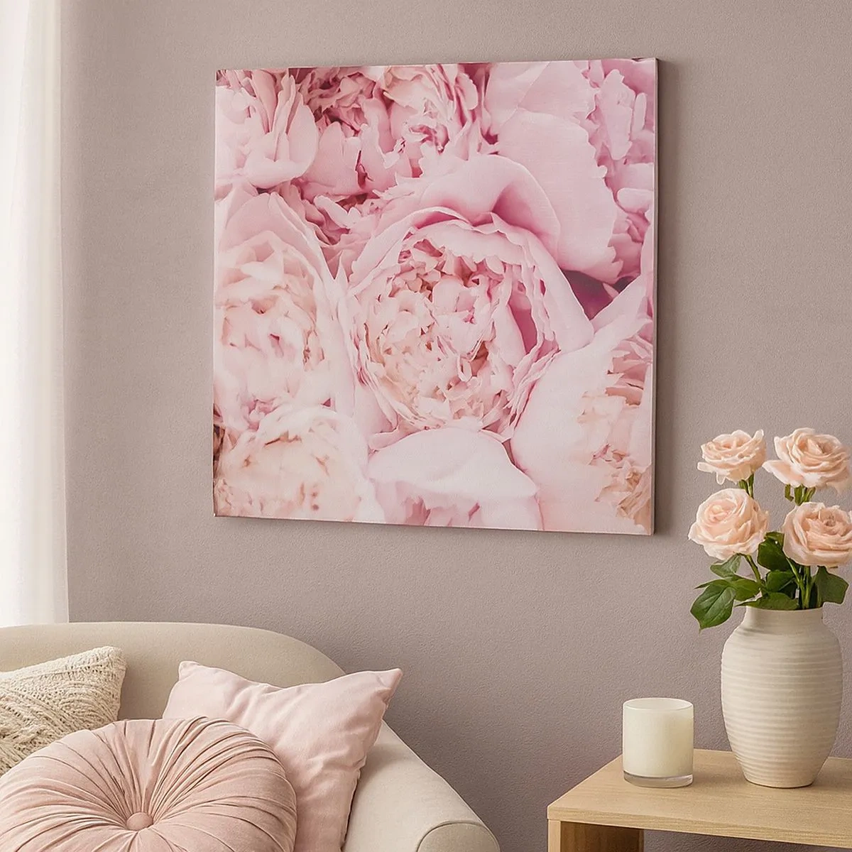 Canvastavla - Bild på duk - Hopklämda och doftande - 30x30 cm