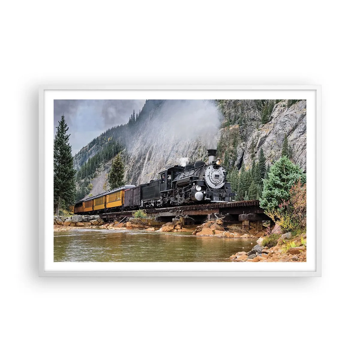 Affisch i vit ram - Vart ska du? Vart? - 91x61 cm