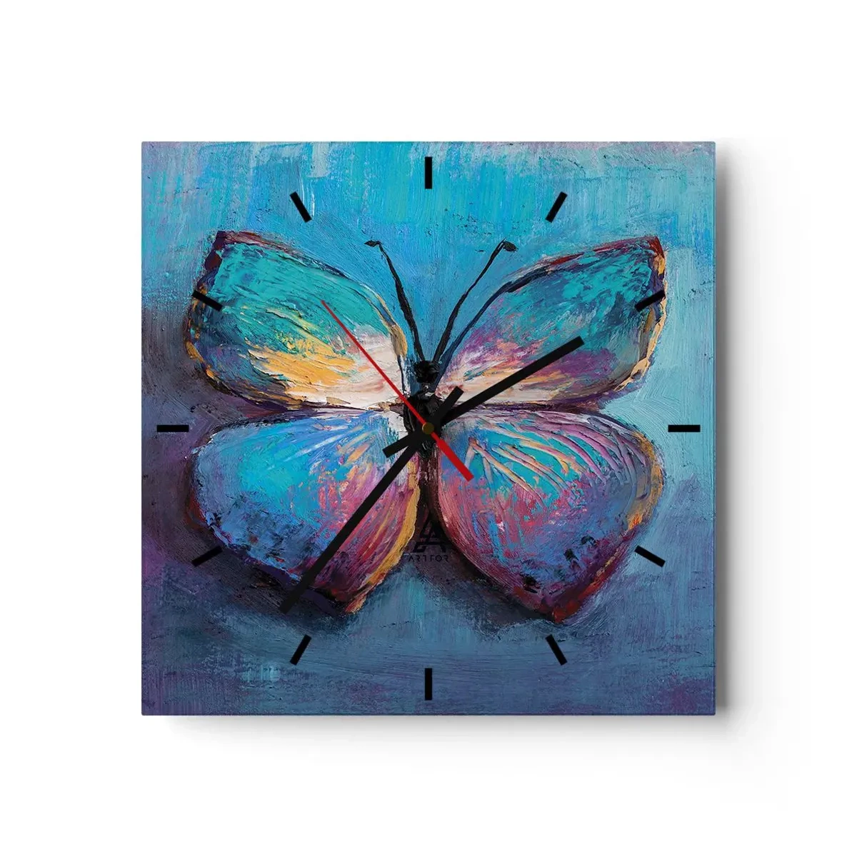 Väggklocka - Klocka på glas - I full charm - 30x30 cm