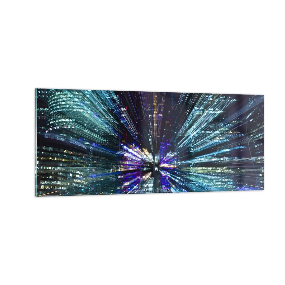 Glastavla - Bild på glas - Övergång till hyperrymden - 100x40 cm