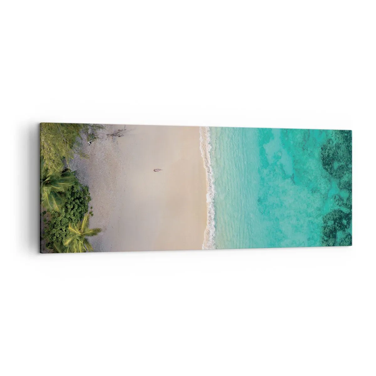 Canvastavla - Bild på duk - En strand i paradiset - 140x50 cm