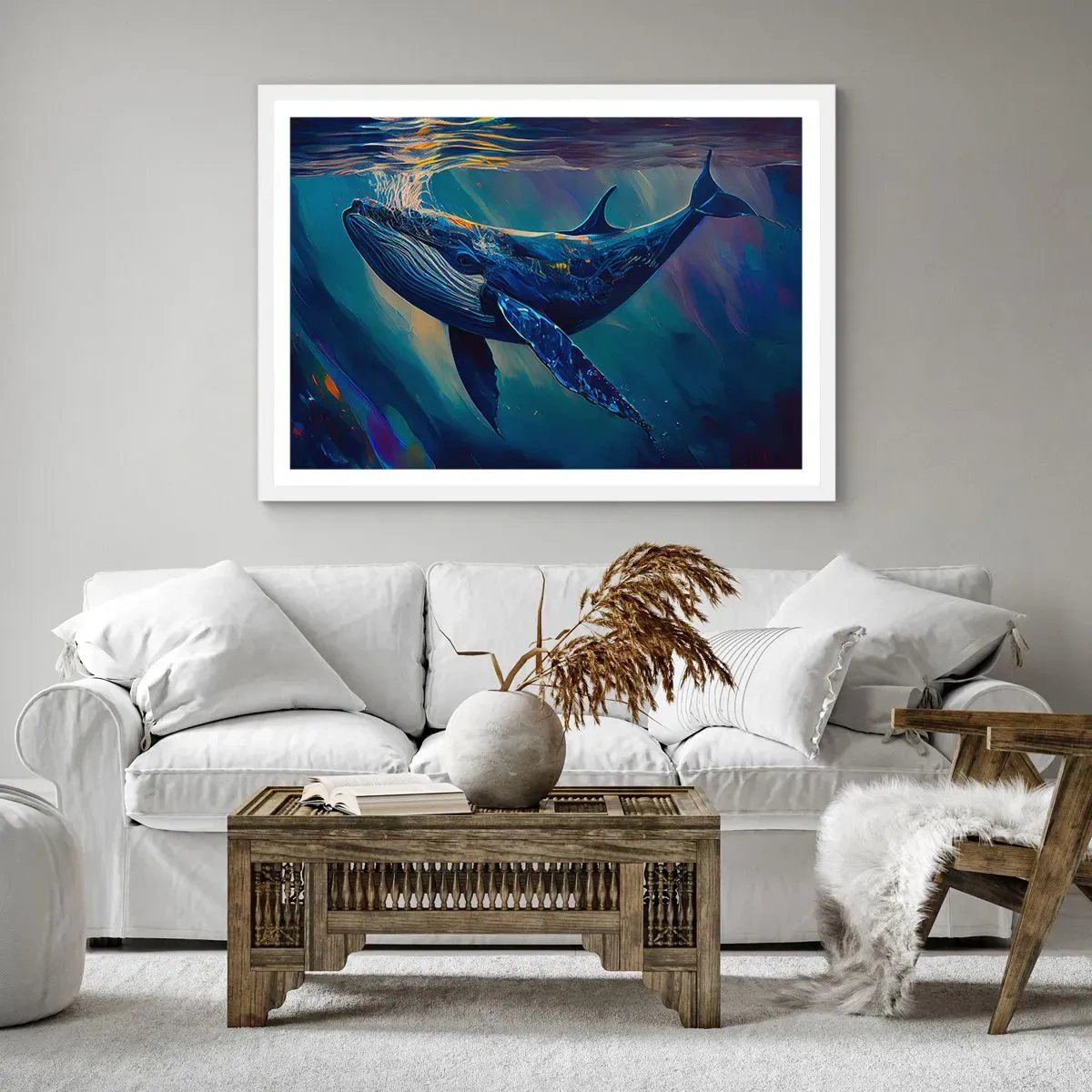 Affisch i vit ram - Välkommen till min värld - 70x50 cm