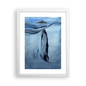 Affisch i vit ram - Två världar i norr - 30x40 cm