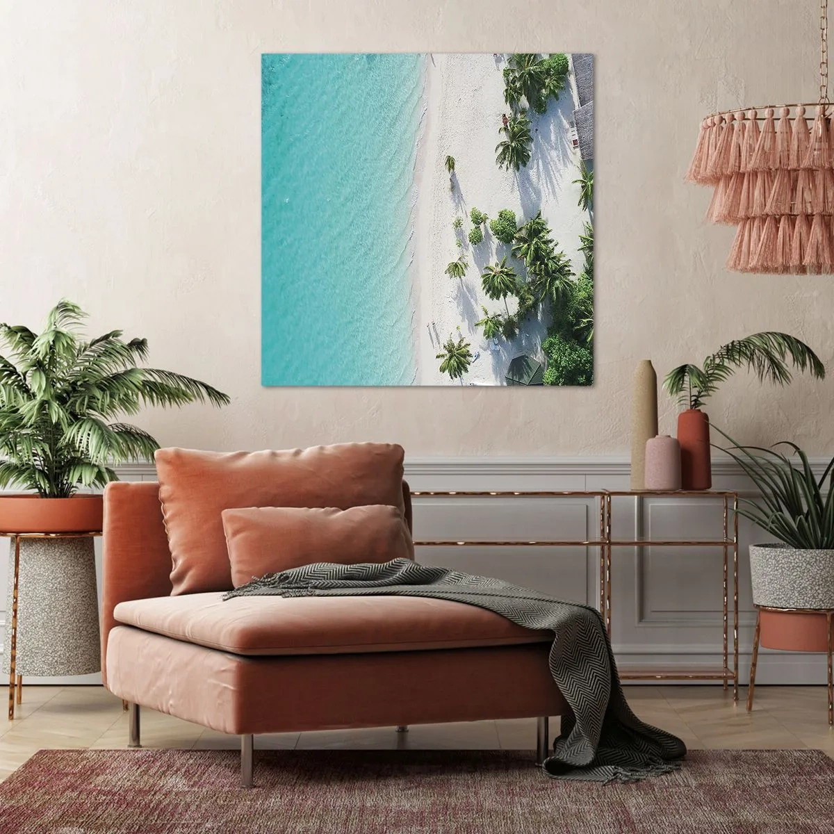 Canvastavla - Bild på duk - Semester i paradiset - 30x30 cm