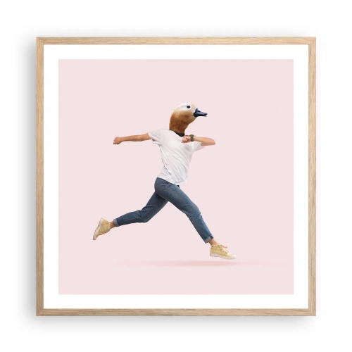 Affisch i ram av ljusek - En nypa absurd - 60x60 cm