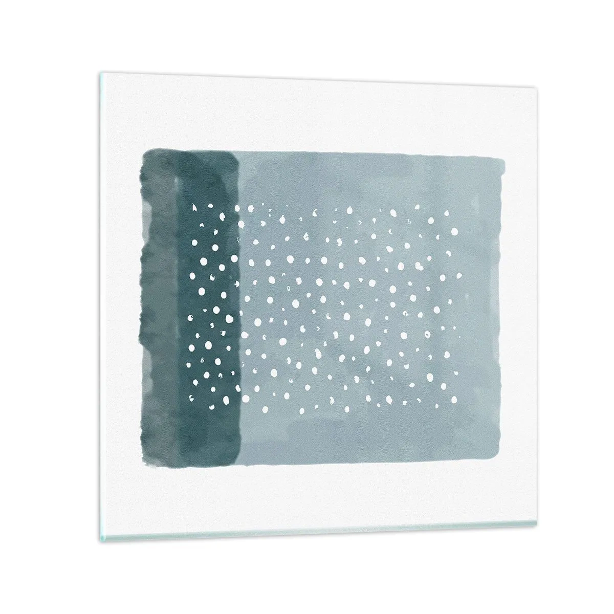 Glastavla - Bild på glas - Uppstådda ur det blåa - 70x70 cm