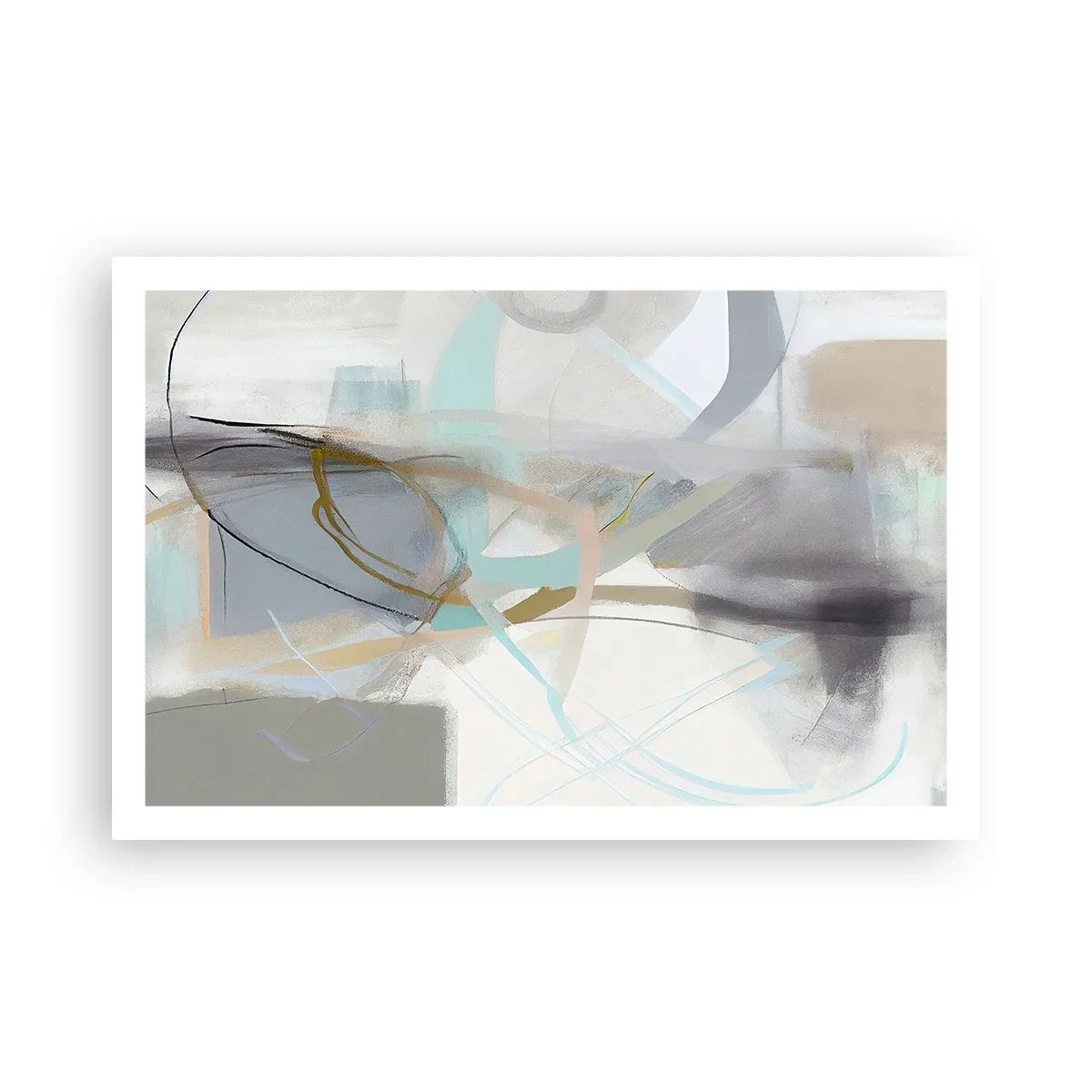 Affisch - Dimmig abstraktion - 91x61 cm