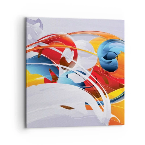 Canvastavla - Bild på duk - Elementens dans - 70x70 cm