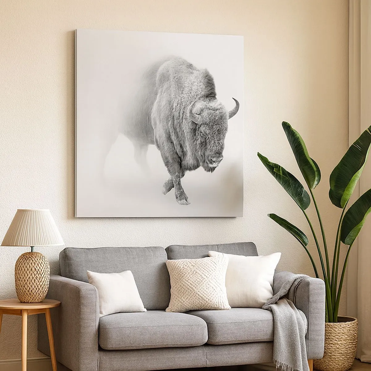 Canvastavla - Bild på duk - Präriens kung - 30x30 cm