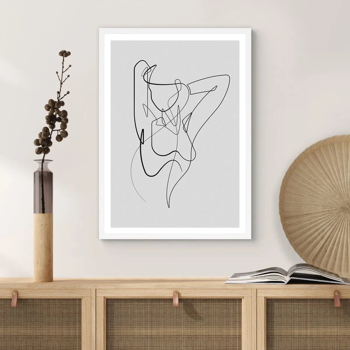 Affisch i vit ram - Hurdan du är... - 70x100 cm