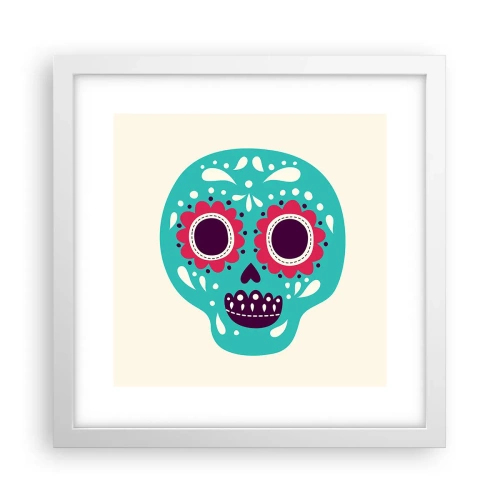 Affisch i vit ram - Livet - nöje till döden - 30x30 cm