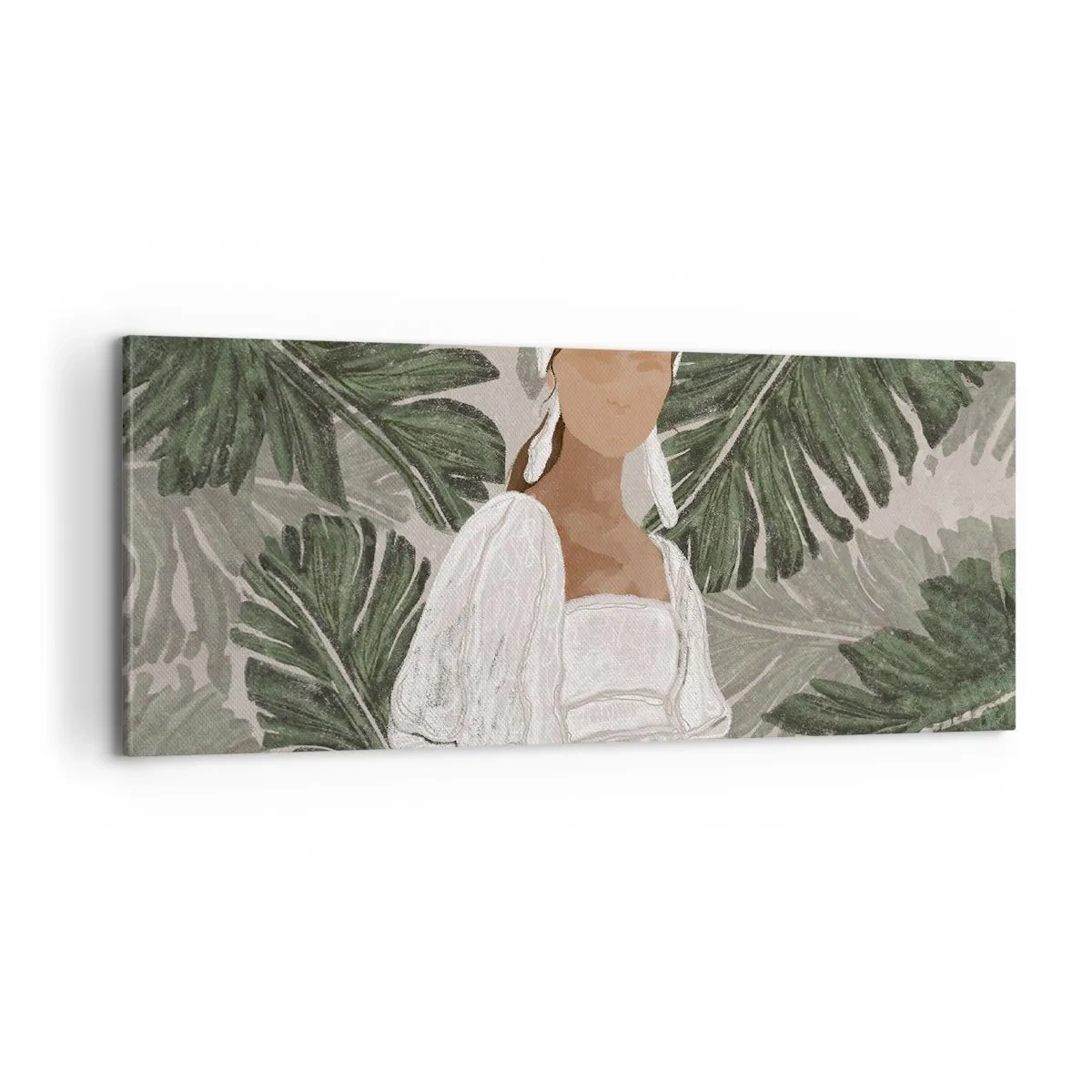 Canvastavla - Bild på duk - Exotiskt porträtt - 100x40 cm