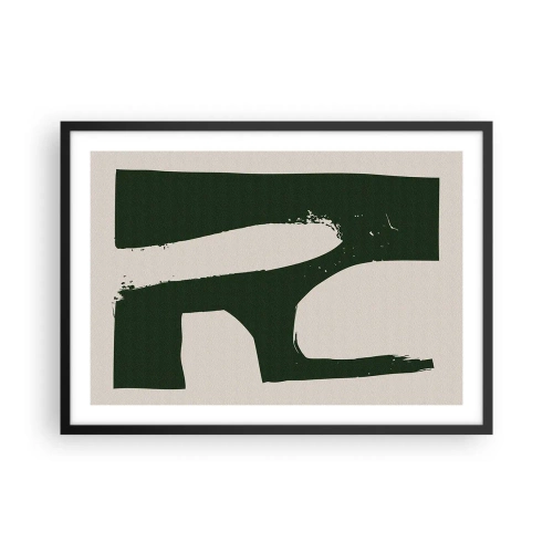 Affisch i svart ram - Vikar av vitt - 70x50 cm