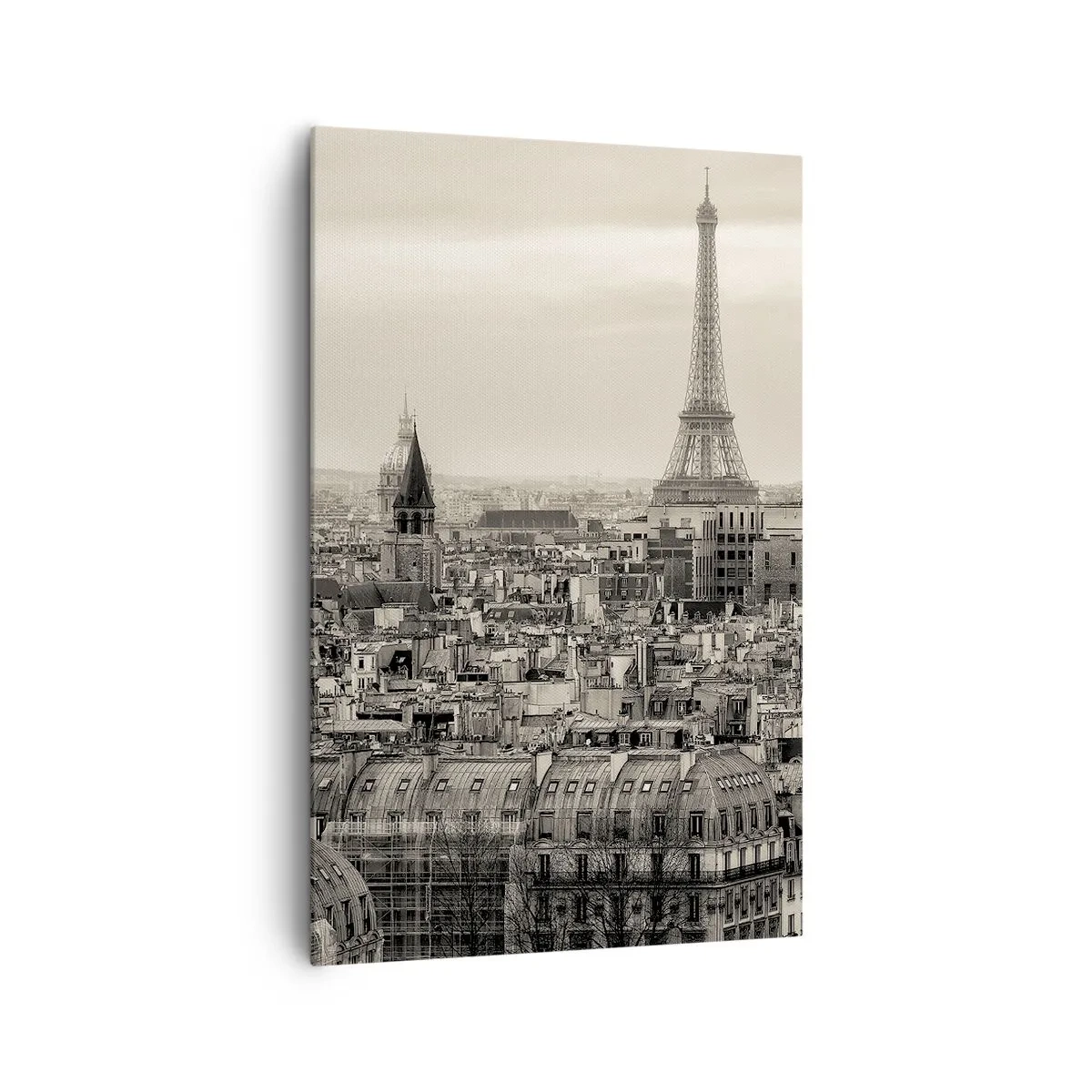 Canvastavla - Bild på duk - Över Paris tak - 80x120 cm