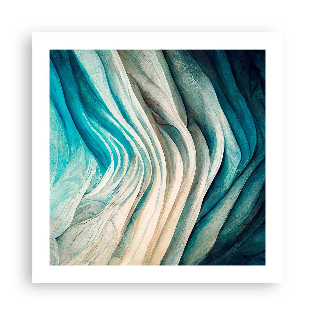 Affisch - Blå omättlighet - 50x50 cm