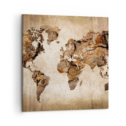 Canvastavla - Bild på duk - Världsupptäckt - 50x50 cm