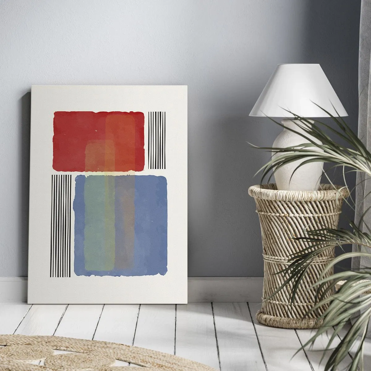 Canvastavla - Bild på duk - Geometrins anda - 55x100 cm