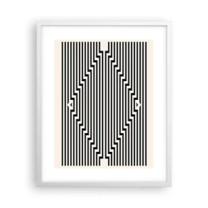 Affisch i vit ram - Geometrisk illusion - 40x50 cm