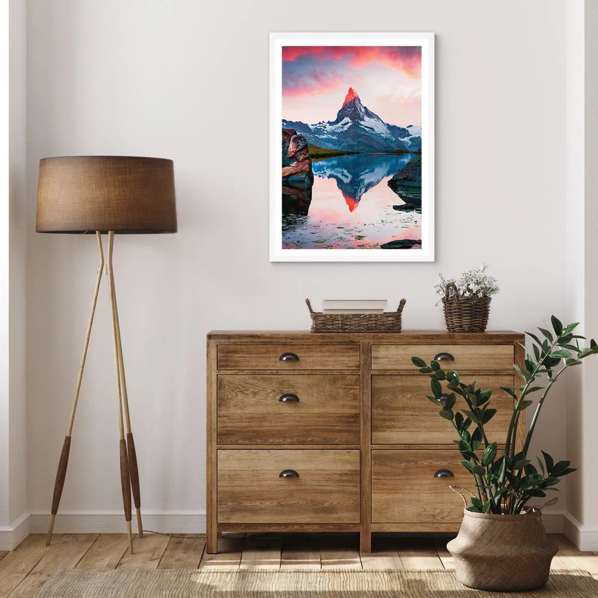 Affisch i vit ram - Bergens hjärta är hett - 50x70 cm