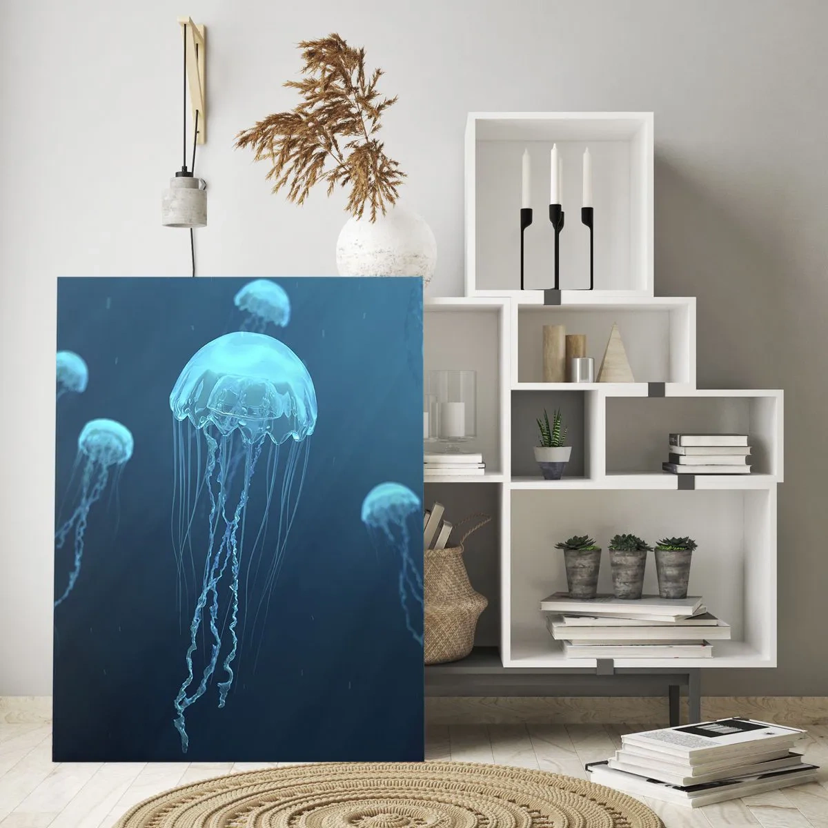 Glastavla - Bild på glas - Havets dans - 50x70 cm