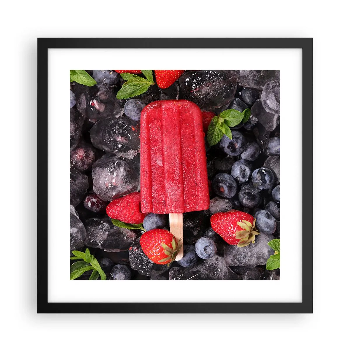 Affisch i svart ram - En smak av varm sommar - 40x40 cm