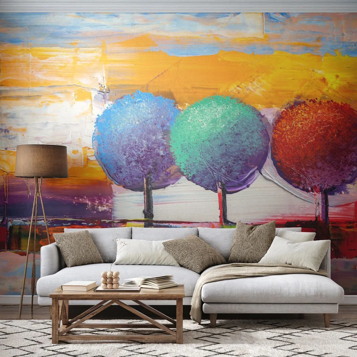 Fototapet Premium Canvas - Tredje gången gillt - Landskap, Träd, Bit - 500x350 cm