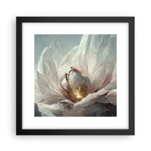 Affisch i svart ram - Blommar en gång på hundra år - 30x30 cm