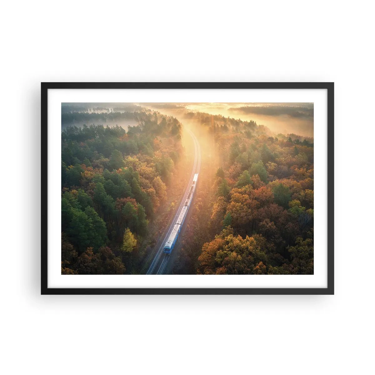 Affisch i svart ram - Höstresa - 70x50 cm
