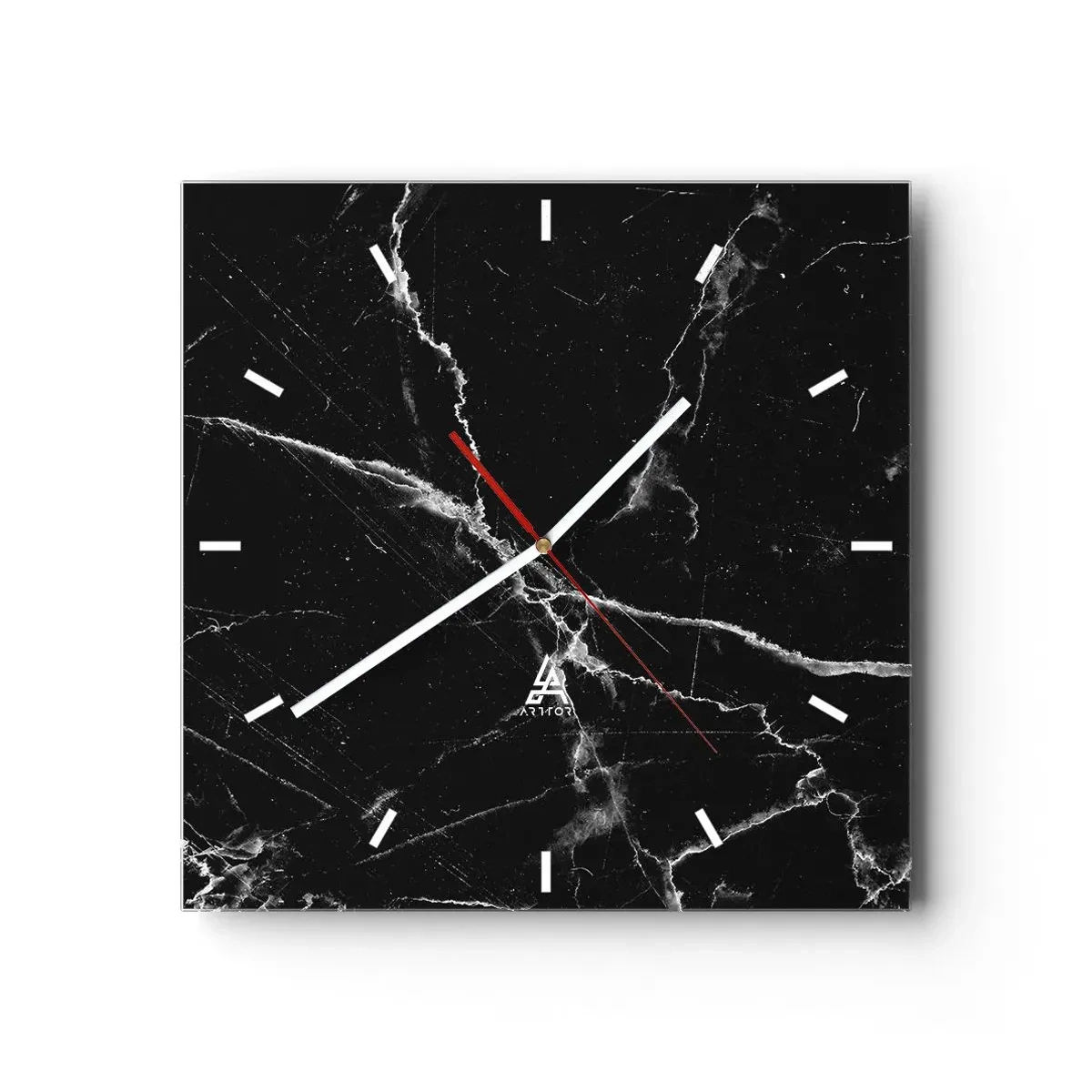 Väggklocka - Klocka på glas - Stenens hemliga liv - 30x30 cm