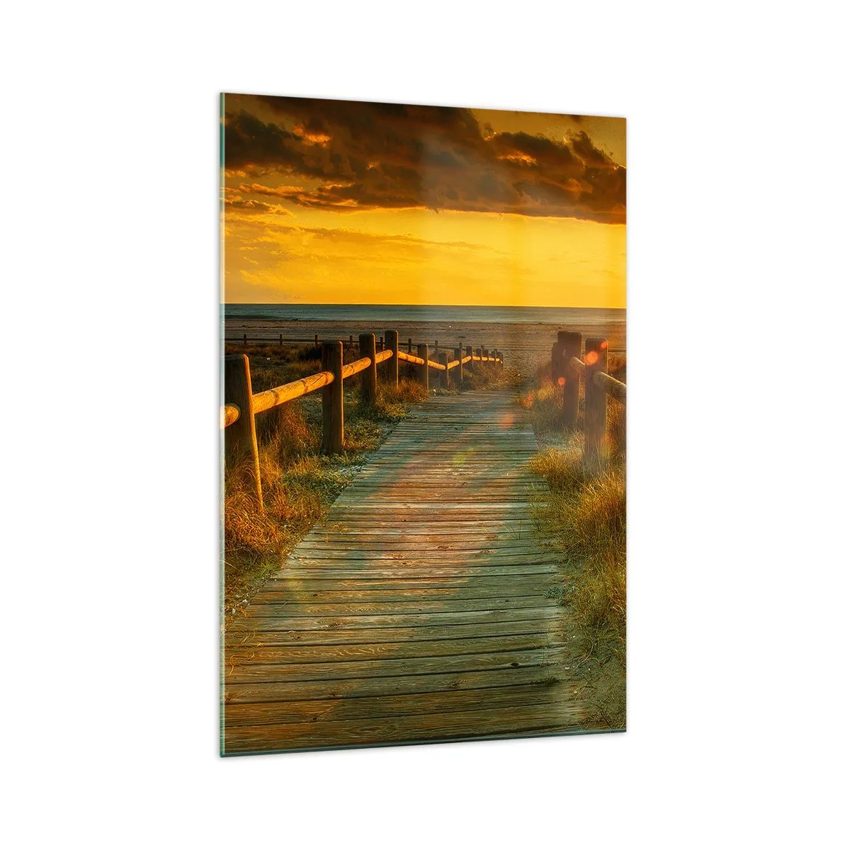 Glastavla - Bild på glas - Doppade i gammalt guld - 70x100 cm