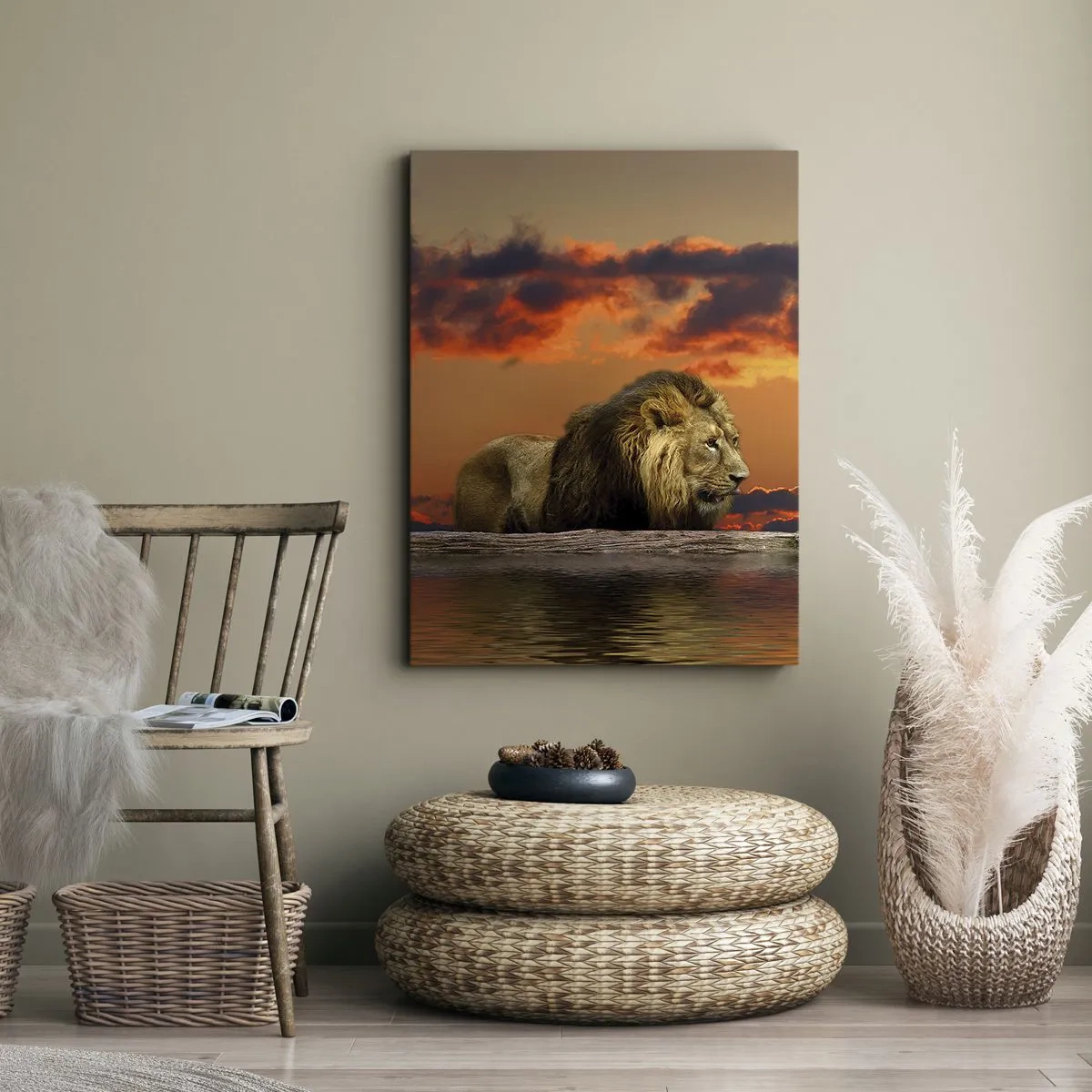 Canvastavla - Bild på duk - Naturens kung - 70x100 cm