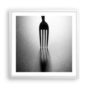 Affisch i vit ram - Ljus och skugga - 50x50 cm