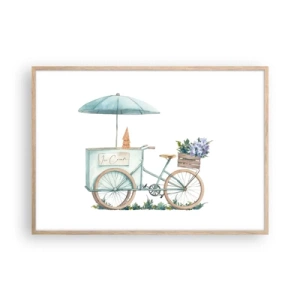 Affisch i ram av ljusek - Sött minne av sommaren - 100x70 cm