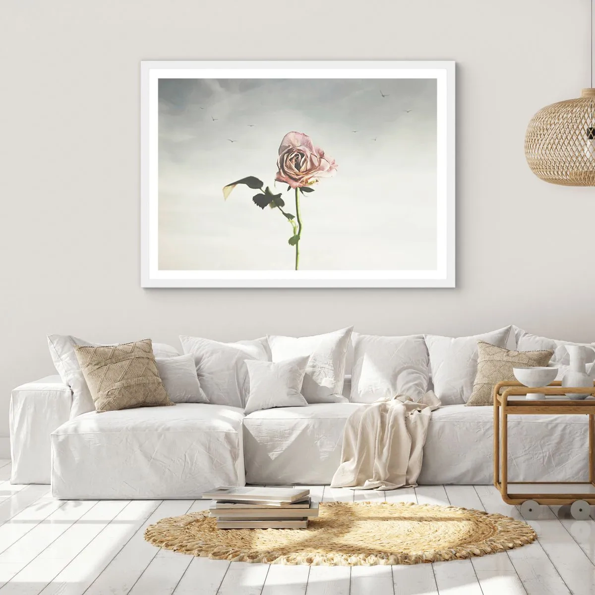 Affisch i vit ram - Vårens välkomst - 70x50 cm
