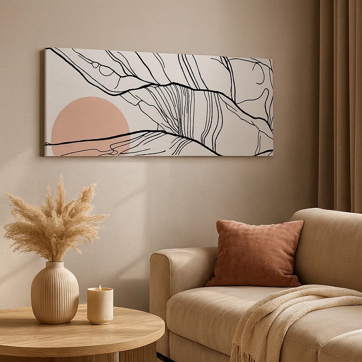 Canvastavla - Bild på duk - I grenarnas nät - 30x30 cm