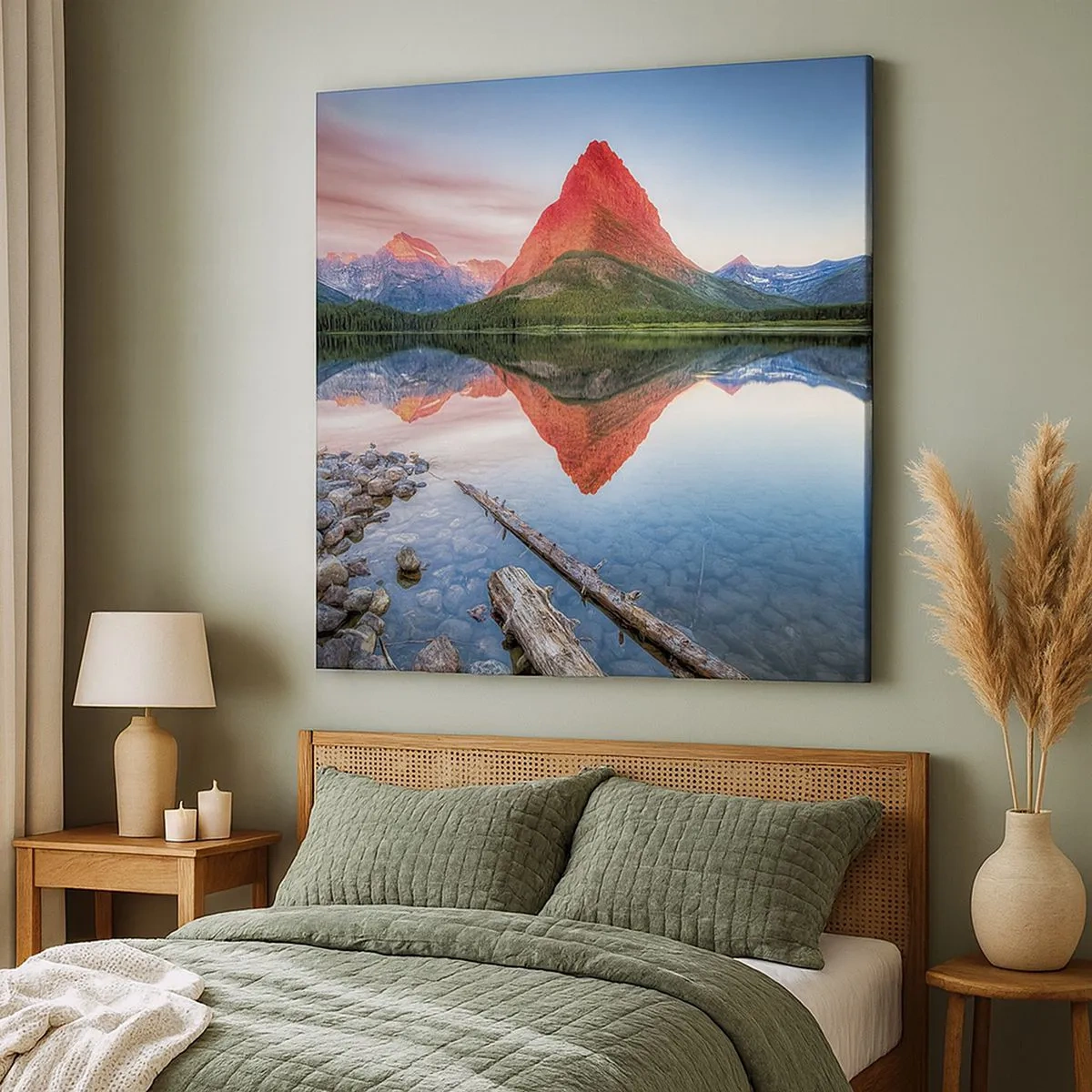 Canvastavla - Bild på duk - Glöd och kyla - 30x30 cm