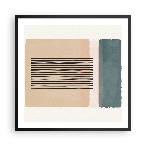 Affisch i svart ram - Allt väl - 60x60 cm