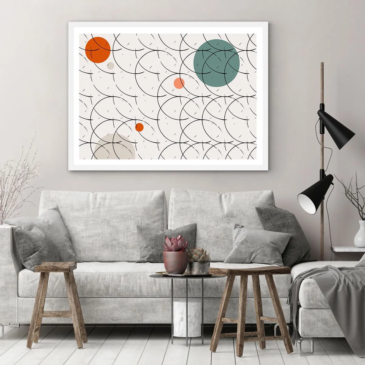 Affisch i vit ram - I popkonstens anda - 100x70 cm