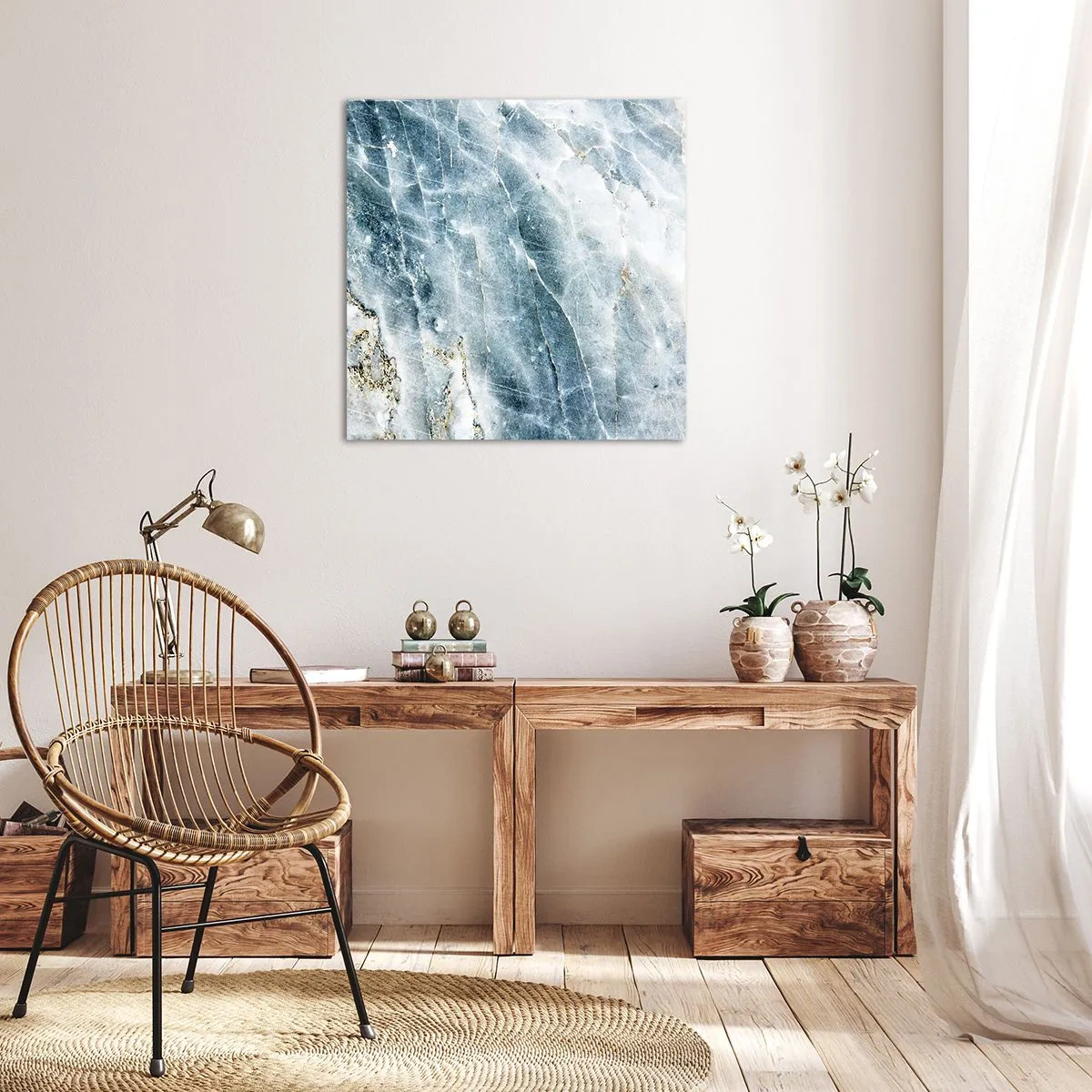 Canvastavla - Bild på duk - Isvärld - 40x40 cm