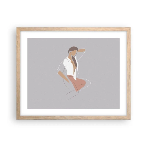 Affisch i ram av ljusek - Charmens kontur - 50x40 cm