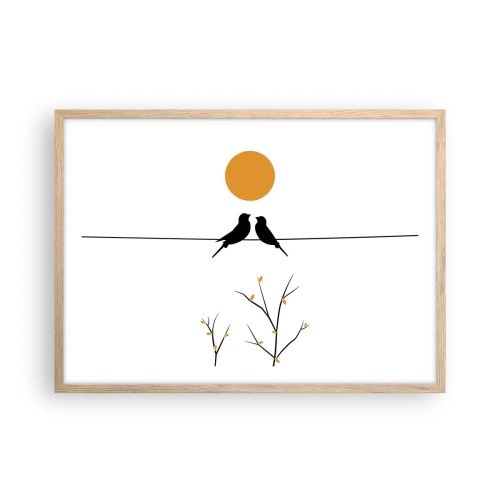 Affisch i ram av ljusek - Näktergalens kväll - 70x50 cm